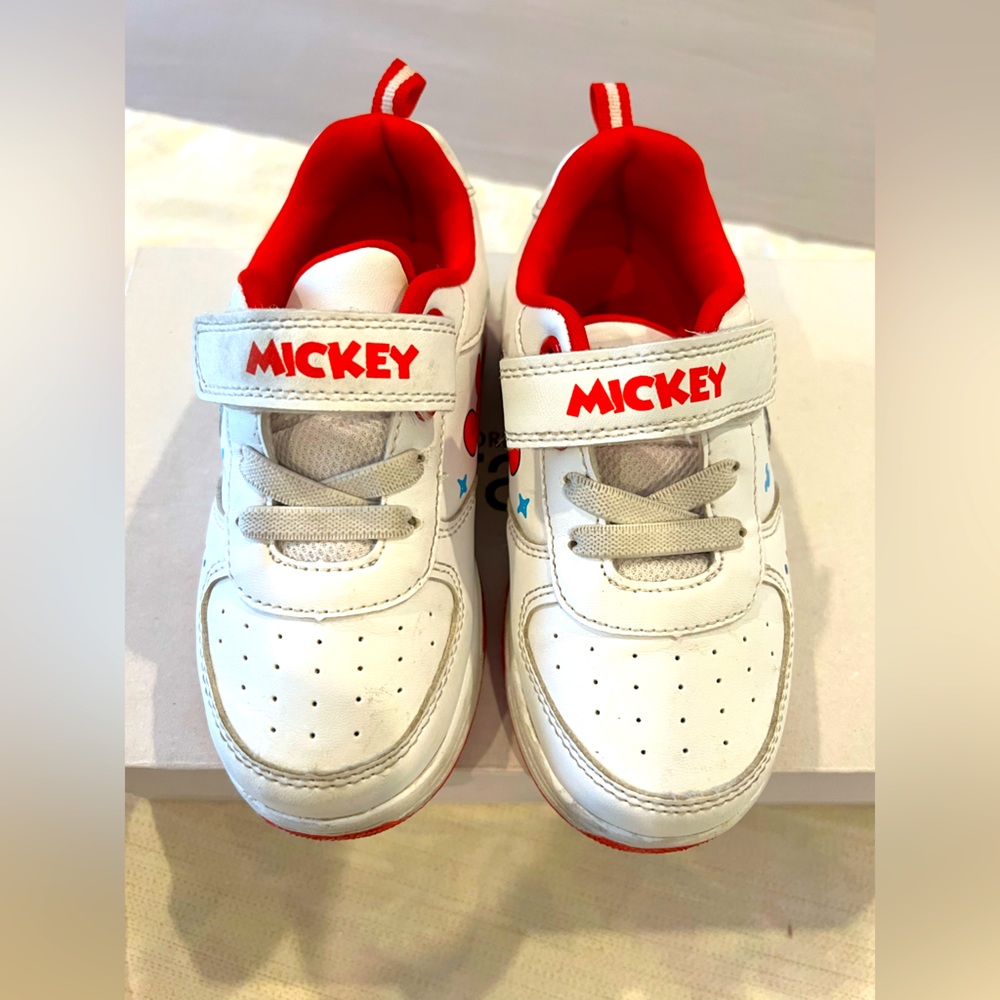 Micky Mouse Kids Shoes - White and Red size 10